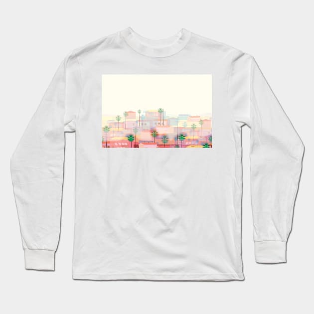 View from Hollywood Freeway Long Sleeve T-Shirt by charker